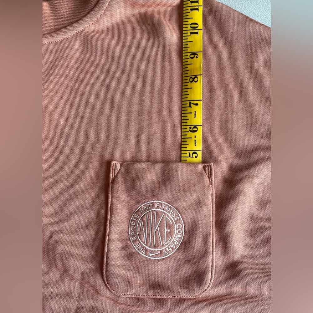 Nike Women’s Blush Orange Pearl Femme French Terry Cardigan Size Medium - Picture 7 of 10